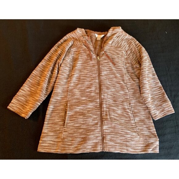 Christopher & Banks Womens Long Sleeve Zip-Up Knit Jacket Size Large - Picture 10 of 15